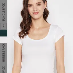 Clora Creation Pack Of 2 Scoop Neck Top-image-12