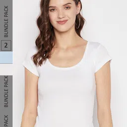Clora Creation Pack Of 2 Scoop Neck Top-image-53