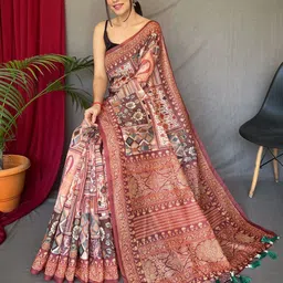 Panzora Kalamkari Digital Print Saree-picture-54