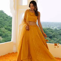 Ragavi Embroidered Sequinned Ready to Wear Lehenga & Blouse With Dupatta-28