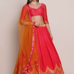 KALINI Semi-Stitched Lehenga & Unstitched Blouse With Dupatta-picture-27