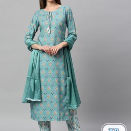 Anuthi Ethnic Motifs Printed Kurta With Trousers & Dupatta-picture-18