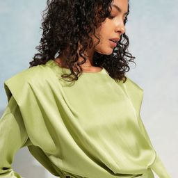 Tokyo Talkies Solid Waist Tie-Ups Top-image-70