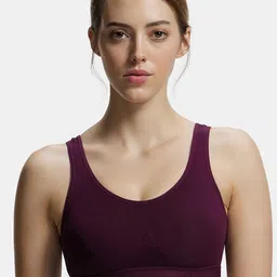 Jockey Women Wirefree Non Padded Combed Cotton Stretch Full Coverage Active Bra-picture-51