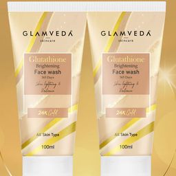 GLAMVEDA Set of 2 Glutathione 24k Gold Face Wash - 100 ml each-20