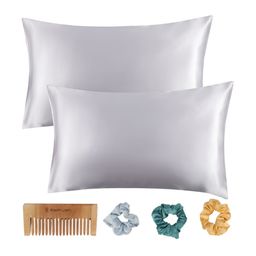 BePlush Blue 2 Pieces Pillow Cover With Scrunches Home Gift Set-image-81