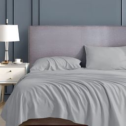 Bevi Grey 180 TC Single Bedsheet With 1 Pillow Cover-image-11