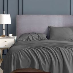 Bevi Grey 180 TC Single Bedsheet with 1 Pillow Cover-image-73