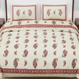 EasyGoods Printed 240 TC Pure Cotton King Bedsheet with 2 Pillow Covers-picture-11