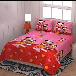 Supreme Home Collective Pink 144 TC Queen Bedsheet with 2 Pillow Covers-image-77