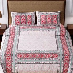 EasyGoods Printed 240 TC Pure Cotton King Bedsheet with 2 Pillow Covers-picture-10