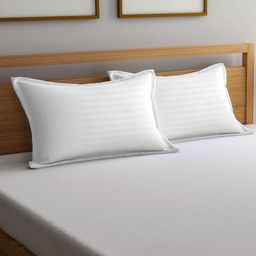 KLOTTHE Set Of 2 White Solid Pillow Covers-16