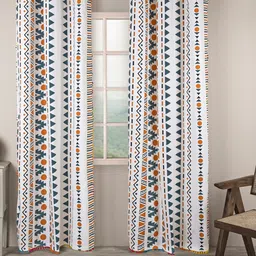 HOMEMONDE Pack of 2 Tribal Printed Decorative Door Curtains with Tassel Detail-18