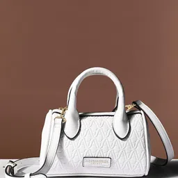 Accessorize Textured Structured Synthetic Leather Handheld Bag-4