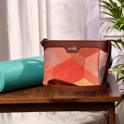 ZOUK GeoOptics Harmony Geometric Printed Structured Sling Bag-image-79