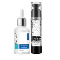 Riyo Herbs 2-Pcs Snail 98 Mucin Essence 50ml & Hydration & Glow Serum 30ml Combo-10