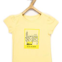 Peter England Girls Graphic Printed Cotton T-shirt-picture-45