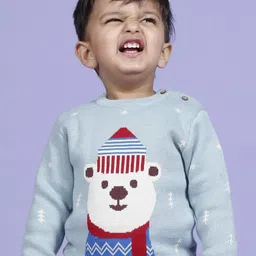 Greendeer Kids Printed Cotton Pullover Sweater-25