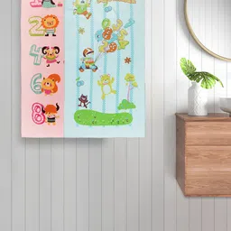 FABINALIV Kids 2 Pcs Blue & Pink Printed 420 GSM Cotton Bath Towels-5