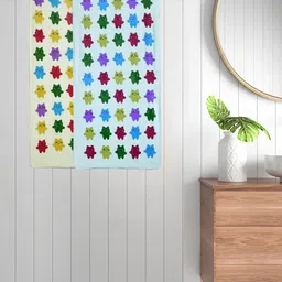FABINALIV Kids Blue & Yellow 2-Pieces Printed 420 GSM Cotton Bath Towels-image-72