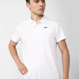 Reebok Power Mesh Brand Logo Printed Polo Collar T-Shirt-image-20