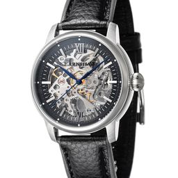 EARNSHAW Men Black Skeleton Dial Analogue Automatic Motion Powered Watch ES-8110-01-16