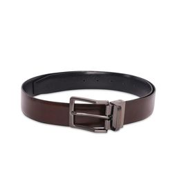 Belwaba Men Brown Textured Reversible Leather Belt-image-69