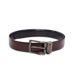Belwaba Men Brown & Black Leather Reversible Belt-image-68