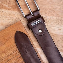 Red Tape Men Brown Textured Leather Belt-image-15