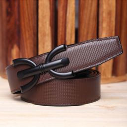 Kastner Men Brown Textured Reversible Formal Belt-image-100