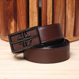 Kastner Men Brown Textured Reversible Formal Belt-image-66