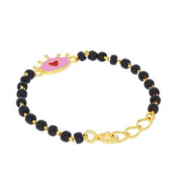Bhima Jewels 916 Gold Beaded Crown Charm Bracelet-18