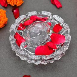 Perpetual Transparent Tortoise Glass Showpiece-image-99