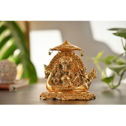 Fashion Bizz Gold-Toned Lord Ganesh Idol Showpieces-54