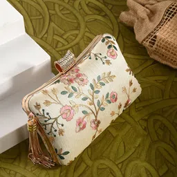 Toobacraft Floral Embroidered Box Clutch-47