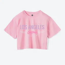 YK Girls Typography Printed Pure Cotton T-Shirt-image-62