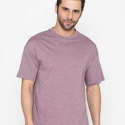 TITTLI Round Neck Drop-Shoulder Sleeves Oversized Pure Cotton T-shirt-image-34