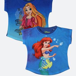 YK Disney Blue & Pink Print Extended Sleeves Top-image-71