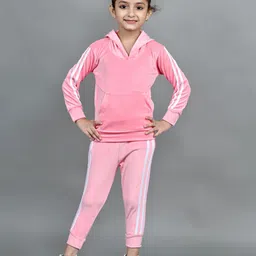 Ameeha Girls Hooded Long Sleeves Clothing Set-image-22