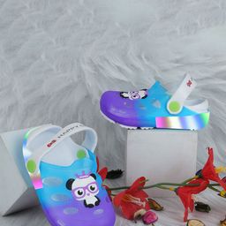 BAESD Kids Panda Printed LED Croslite Clogs-36