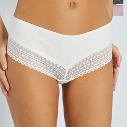 KIABI Pack of 3 Mid-Rise Lace Basic Briefs-picture-43