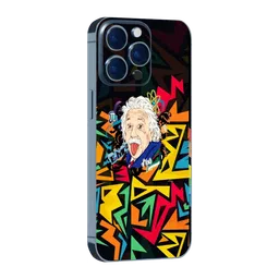 QUIX Einstein Stylish Skin Vinyl Back Cover for Apple iPhone 14 Pro (Supports Wireless Charging, Multi Color)-image-88