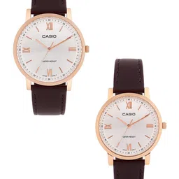 CASIO Men Leather Straps Water Resistance Analogue Watch A2162-64