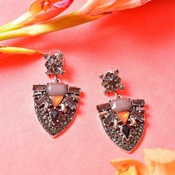 SOHI Brown Contemporary Drop Earrings-picture-21