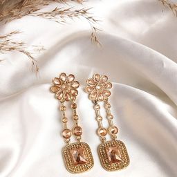 Jazz and Sizzle Rose Gold Contemporary Half Hoop Earrings-25