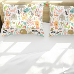 Pum Pum Kids 2  Pieces White Printed Sleep Pillows-image-95