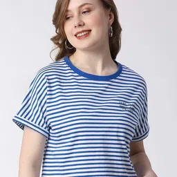 Pepe Jeans Striped Cotton Relaxed-Fit Crop T-shirt-picture-37