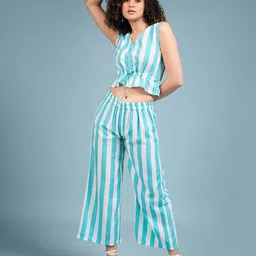 DressBerry Striped Top & Flared Trouser Co-Ords-15
