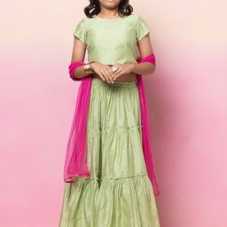 Miss Indya Girls Printed Ready to Wear Lehenga & Blouse With Dupatta-picture-32