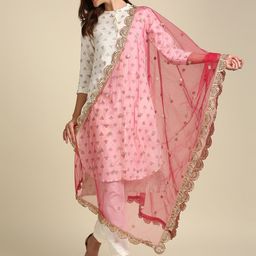 Dupatta Bazaar Ethnic Motifs Embroidered Dupatta with Zardozi-48